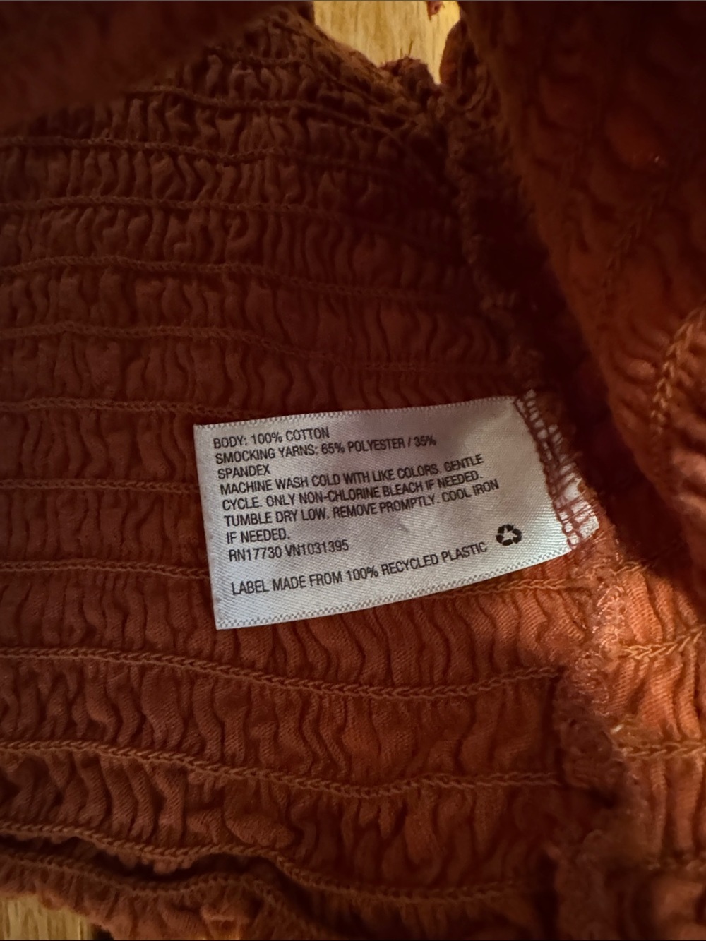 wild fable Rust orange Tie-Shoulder Crop Top - Picture 3 of 4